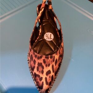 Leopard Print Pointed Toe Slingback Flats - Women.  BCBG